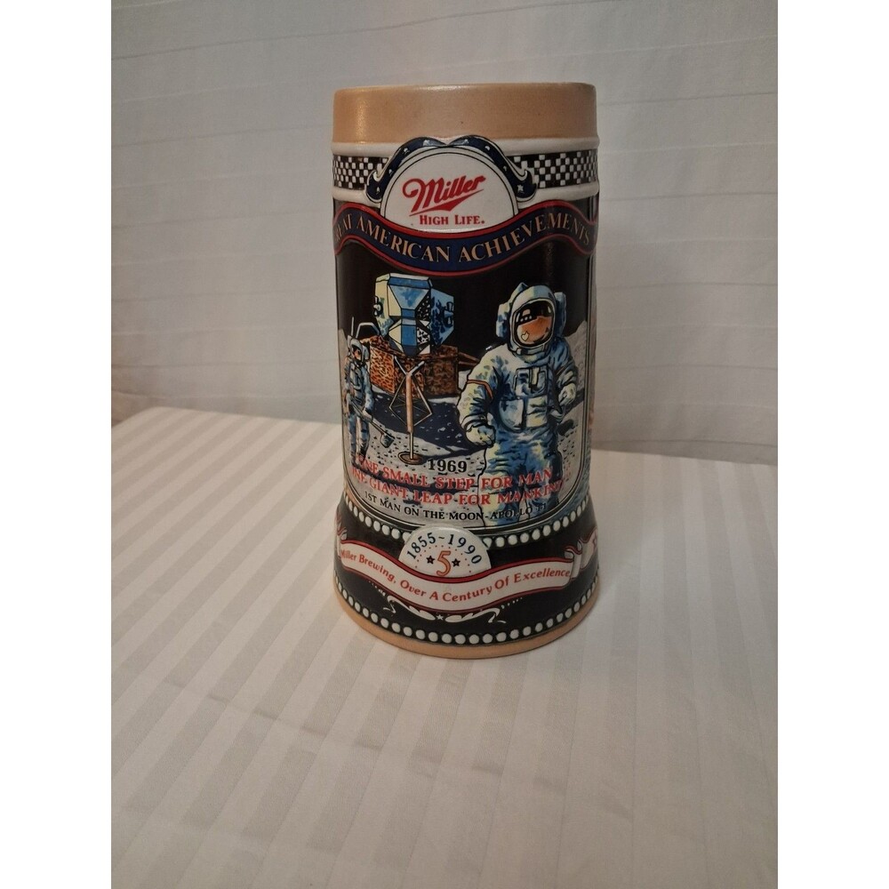 Miller High Life Great American Achievements NASA 1st Man On The Moon Beer Stein